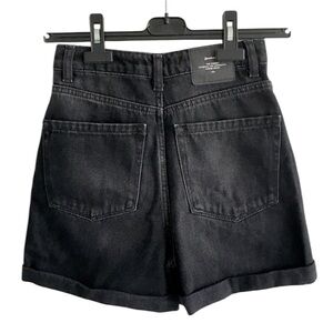 STRADIVARIUS High Waisted Mid-Thigh Denim Shorts